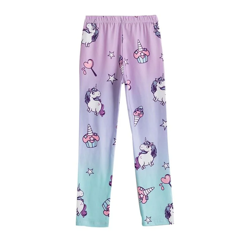 Unicorn Pattern Girls Leggings Spring Summer Girls Tights Pants Kids Trousers Leggings for Girls Elasticity Breathable Pants