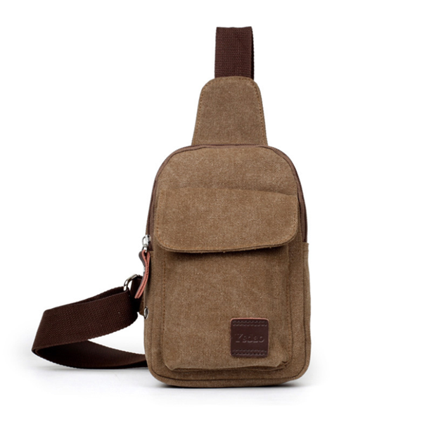 Men's Chest Bag Retro Casual Canvas Fashion Outdoor Sports Bag
