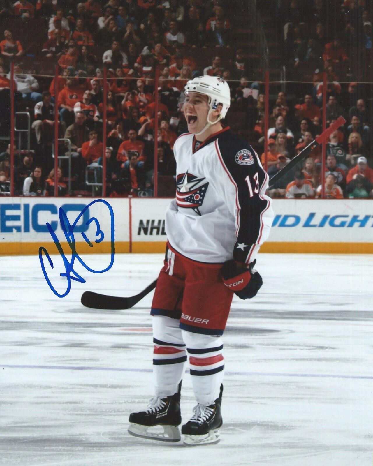 Cam Atkinson Signed 8x10 Photo Poster painting Columbus Blue Jackets Autographed COA