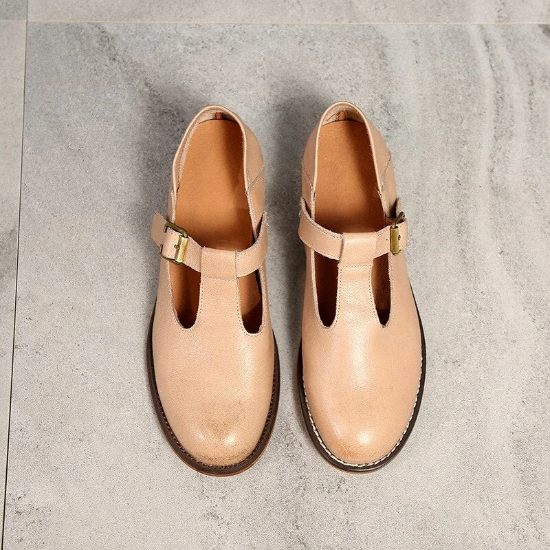 Glglgege Flat ladies shoes Leather material shoes 2022 hollow style shoes Comfortable leather lining Simple casual shoes