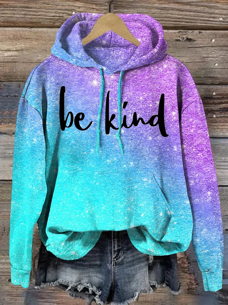 Mental Health Awareness Inspirational Be Kind Print Casual Sweatshirt socialshop