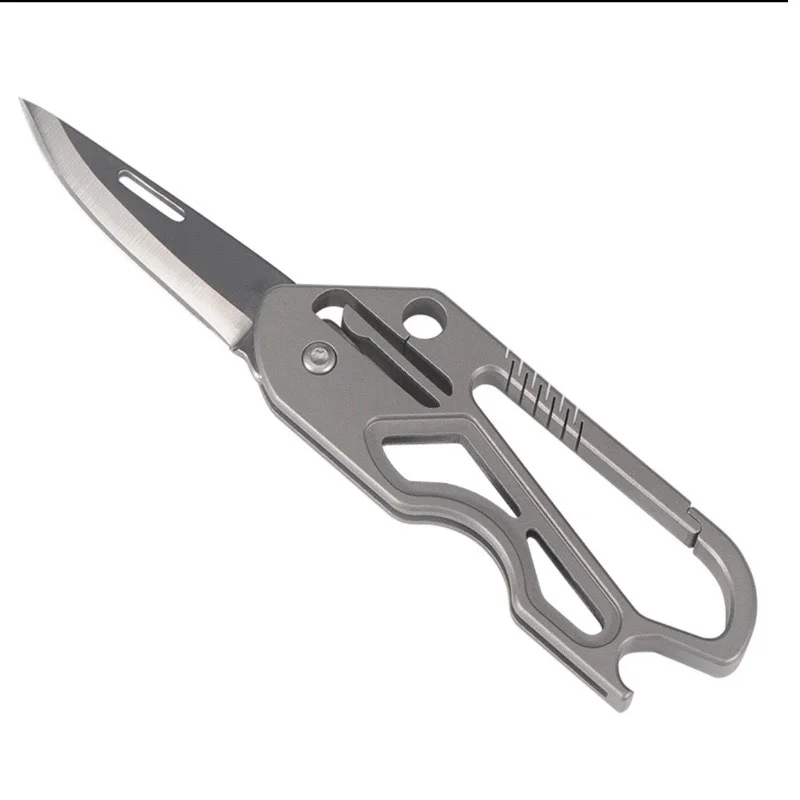 Titanium alloy portable trendy fashion keychain pocket knife