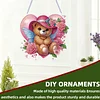 Valentine Day 2D Flat DIY Diamond Art Pendant Diamond Painting Crafts Set (Bear)