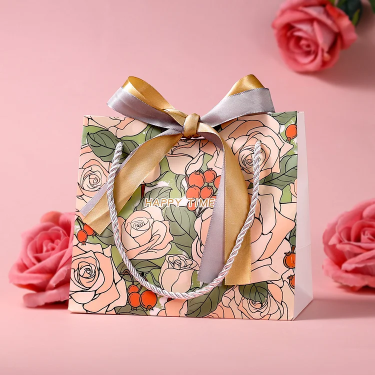 Bolsa de regalo con rosa