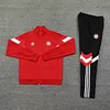 2024/2025 Bayern Munchen Long Zipped Jacket Training Suit Red Football Shirt 1:1 Thai Quality Set