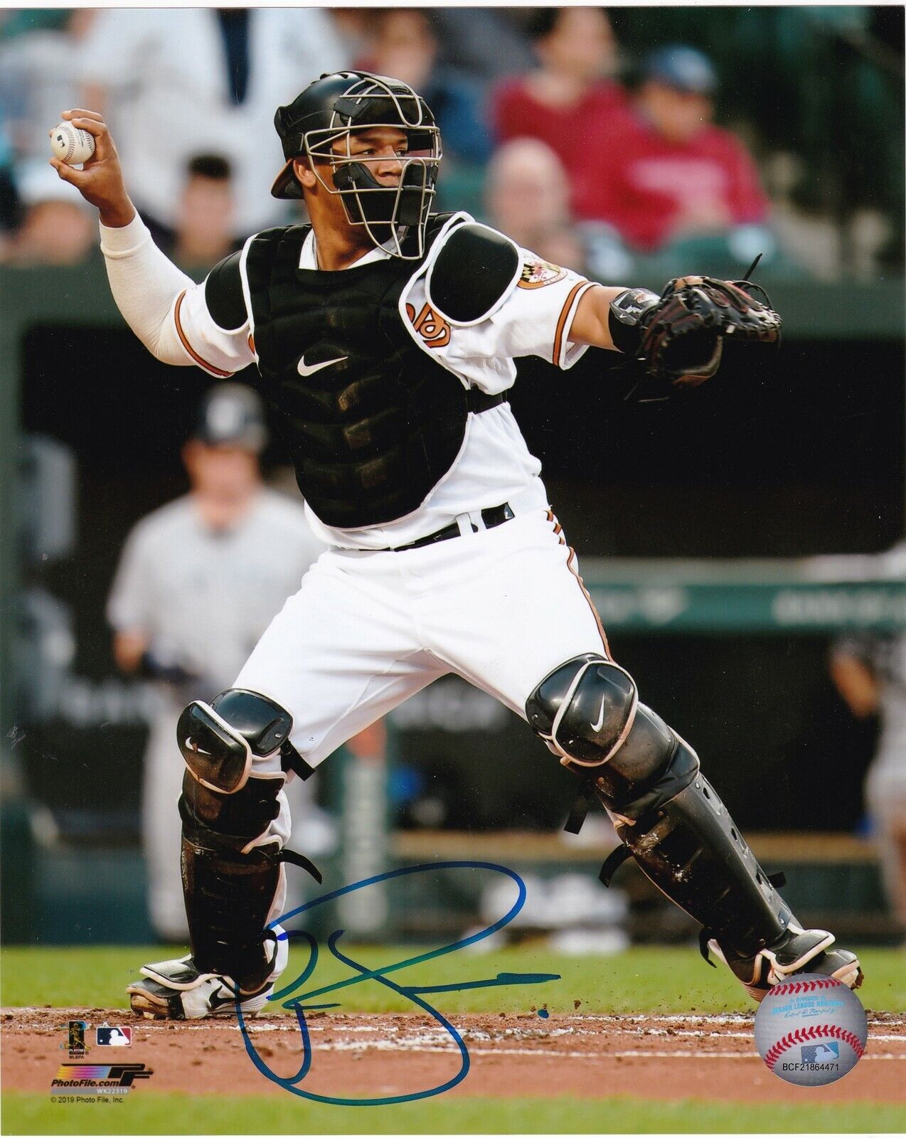 PEDRO SEVERINO BALTIMORE ORIOLES ACTION SIGNED 8x10