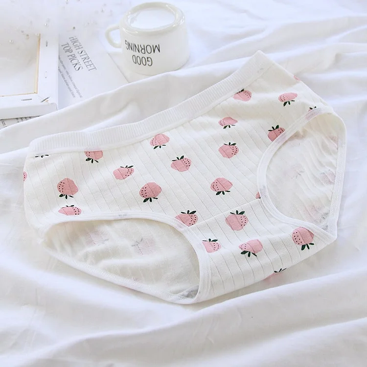 Cute Strawberry Lattice Panties