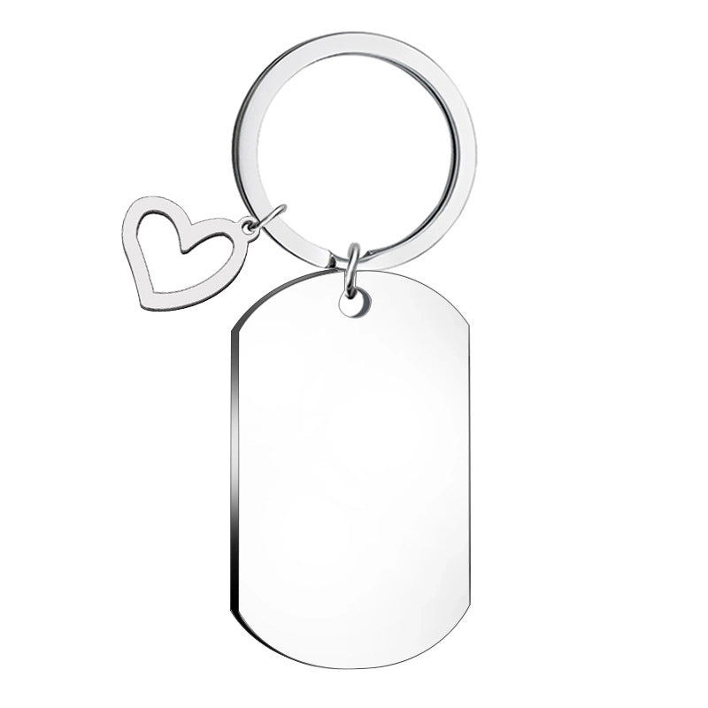 Minimalist Geometric Stainless Steel Unisex Bag Pendant Keychain