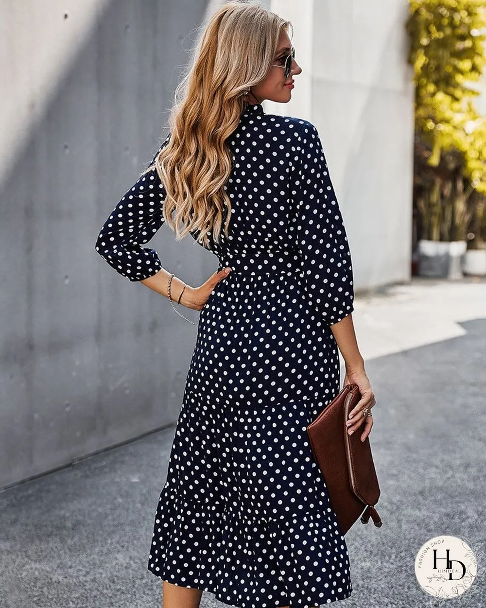 Women's Spring and Summer Classic Polka Dot Print Dress Women