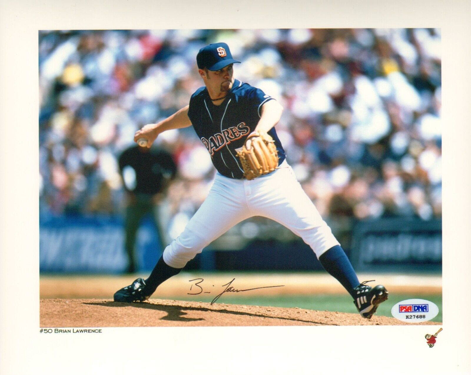 Brian Lawrence Signed Padres 8x10 Photo Poster painting PSA/DNA COA Picture Autograph 2001 -2005