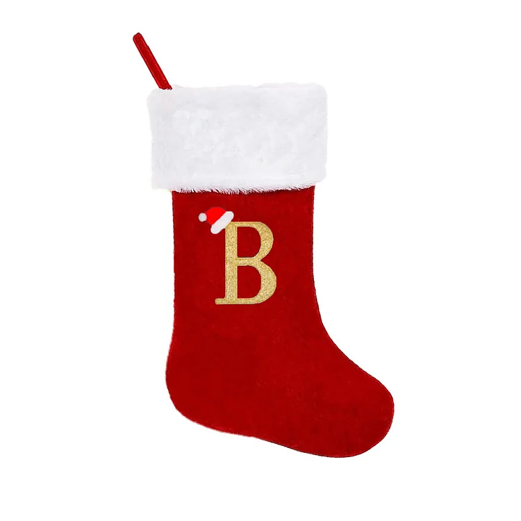 Large Christmas socks Christmas decorative embroidered letter knitted Christmas socks letter socks Christmas pendant gift bag VOCOSI VOCOSI