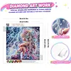 Rainy Beaded Girl Special Shaped 5D DIY Partial Drill Diamonds Dots Gem Art Kits for Adults Beginners Home Decor Diamond Dots Paintings Diamonds Paintings Gem Art 11.81 X11.81inch