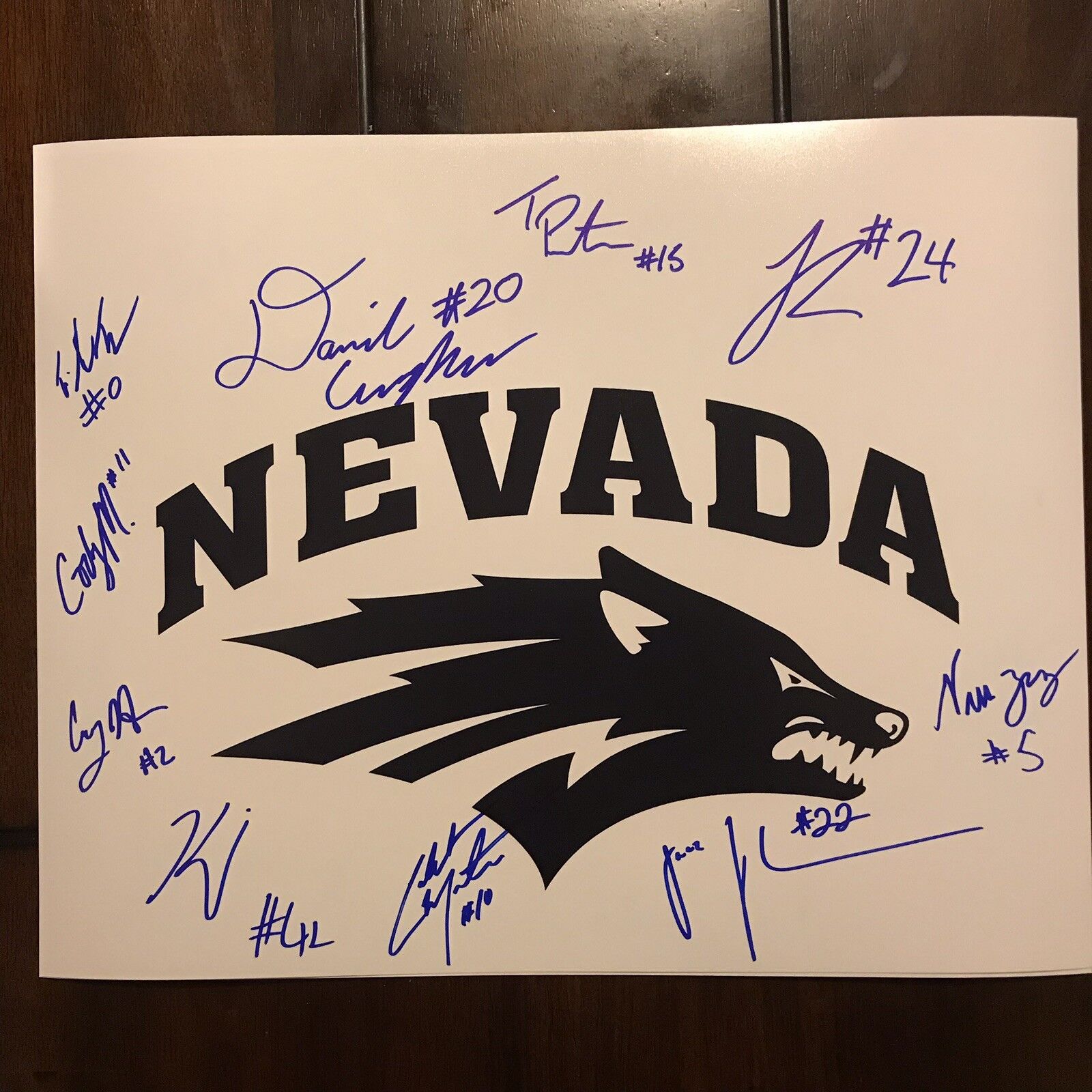 2018-19 NEVEDA WOLF PACK Basketball Team Signed Autographed 11x14 Photo Poster painting Auto COA