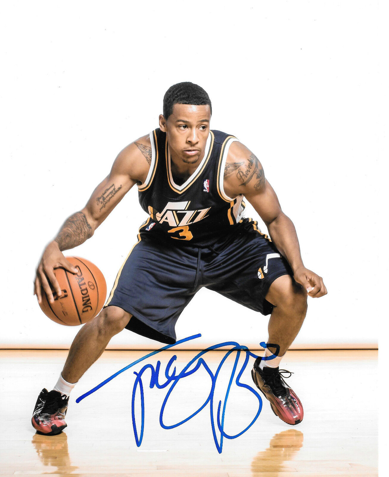 GFA Utah Jazz * TREY BURKE * Signed 8x10 Photo Poster painting B3 COA