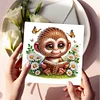 uk.everydayedeals 6Pcs DIY Diamond Painting Greeting Card - Tiger Monkey