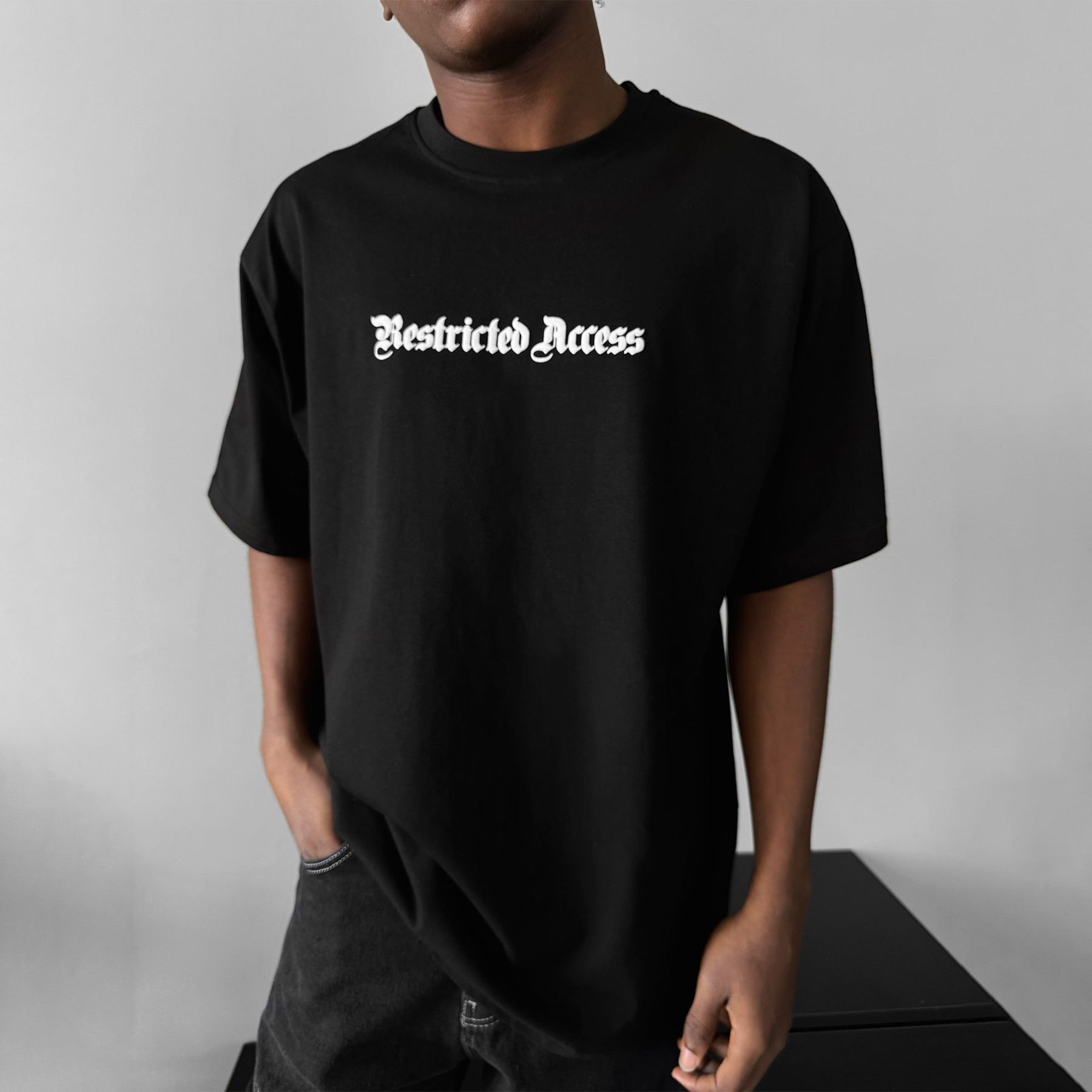  Stylish "Restricted Access" Graphic T-Shirt for Men