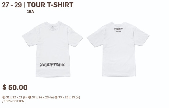 SEVENTEEN 'Right Here' Tour T-Shirt officialsvtshop