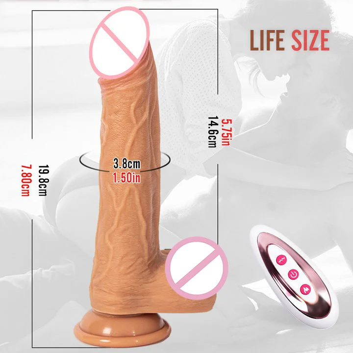 Silicone Cross-Border Simulation Phallus Wireless Telescopic Rotary Swing Vibrator Adult Female Sex Toys