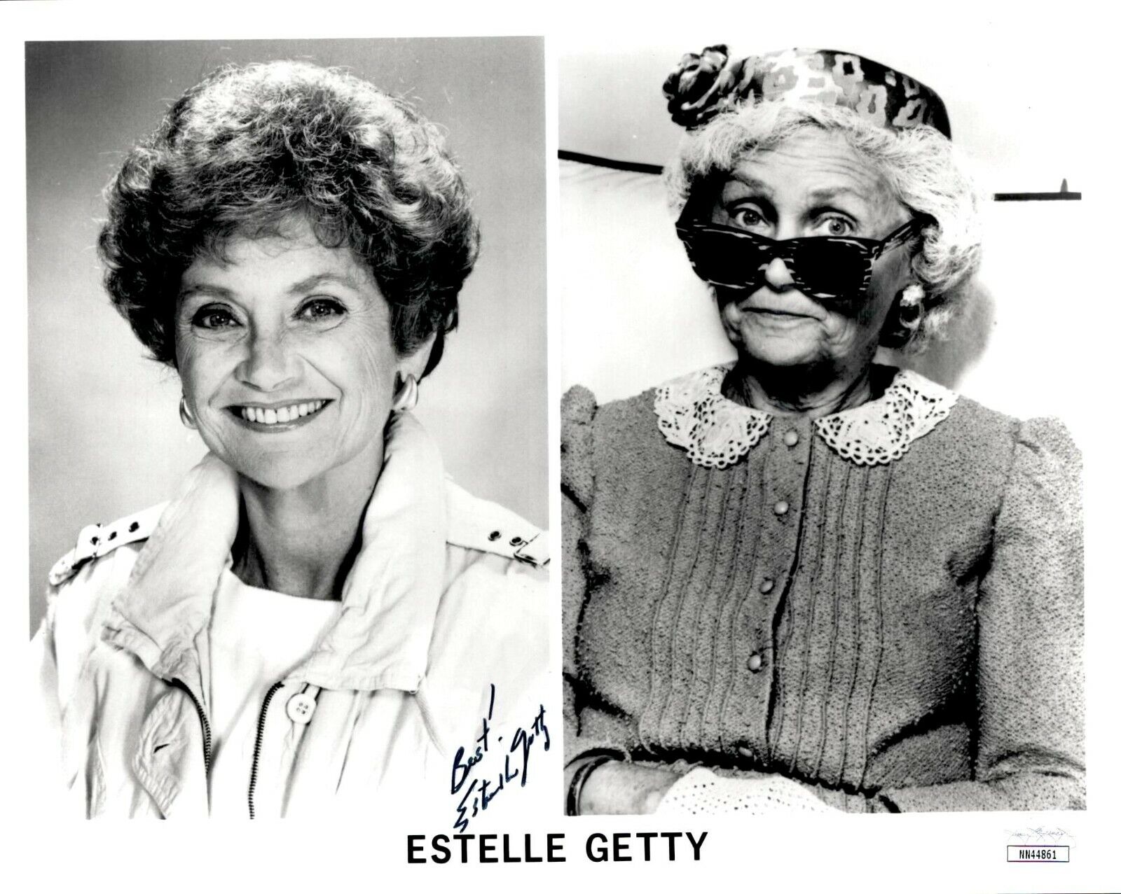 ESTELLE GETTY Signed 8x10 Photo Poster painting GOLDEN GIRLS SOPHIA Authentic Autograph JSA COA