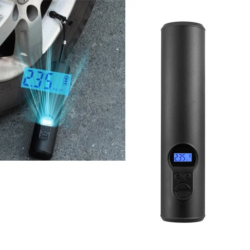 LCD Digital Display Rechargeable Portable Electric Air Pump With COB Light