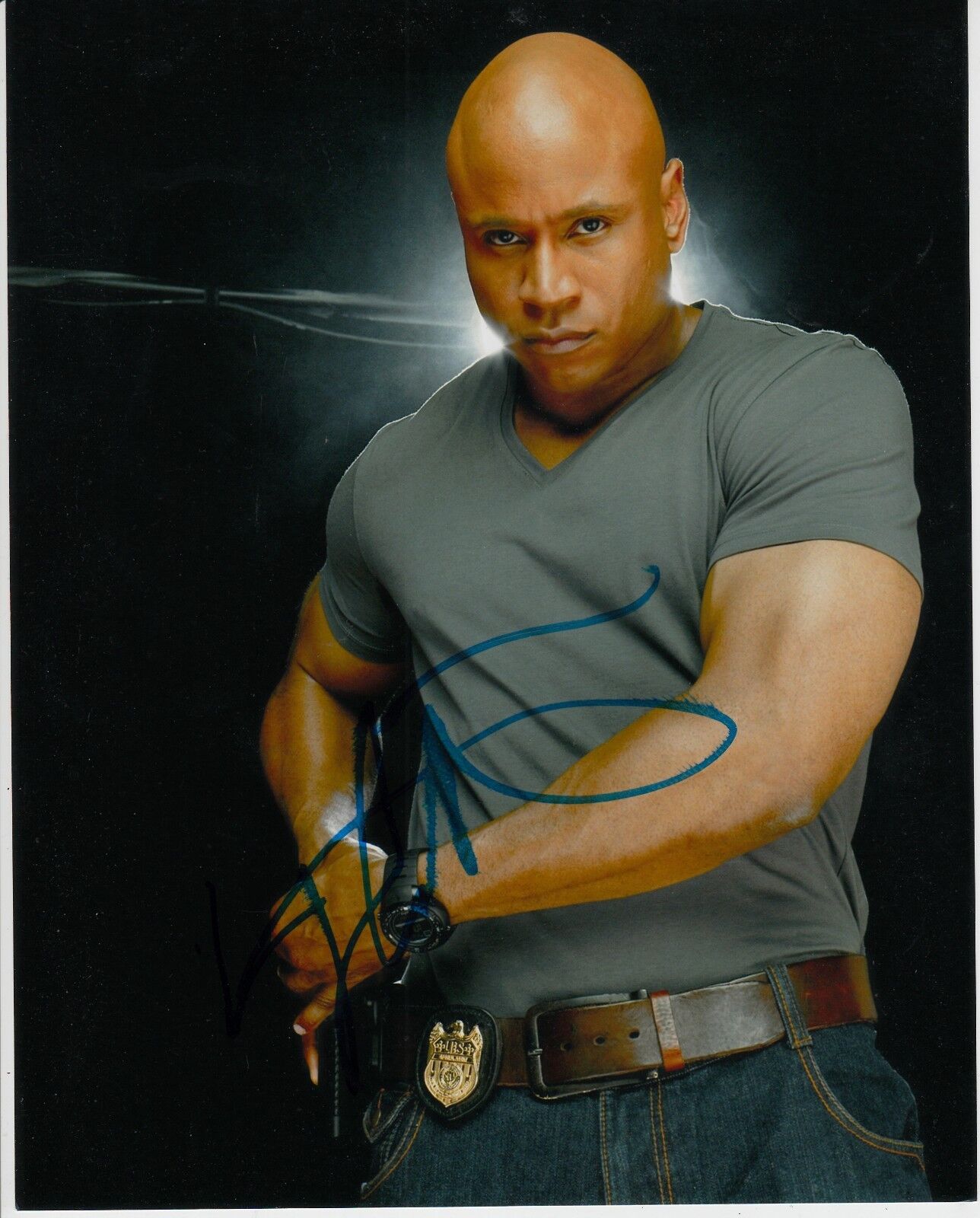 LL COOL J SIGNED NCIS LA Photo Poster painting UACC REG 242 AUTHENTIC FILM AUTOGRAPHS