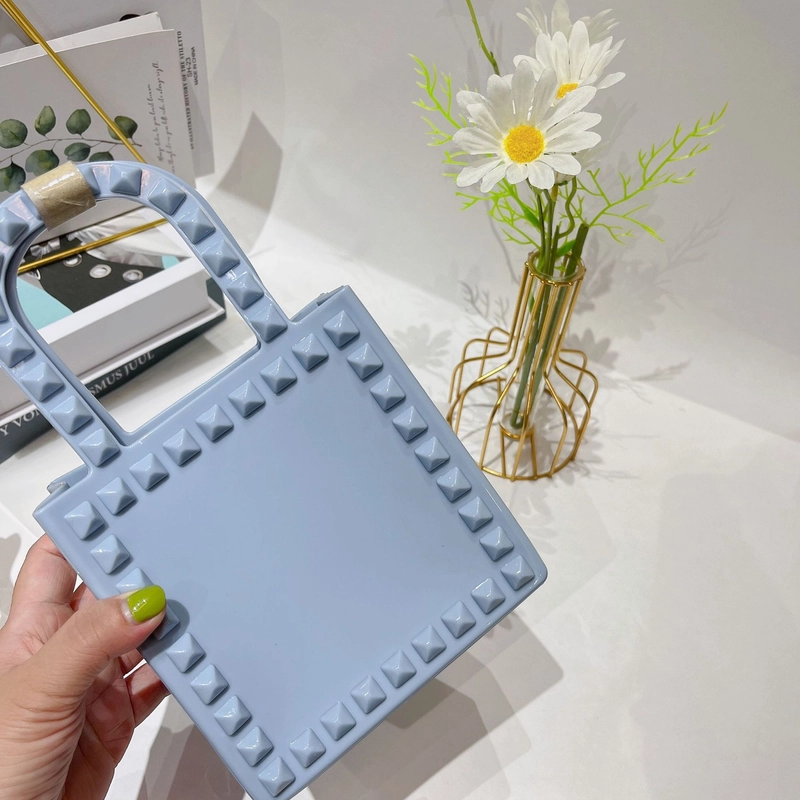 Women’s Mini All Seasons Pvc Solid Color Fashion Square Open Handbag