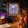 Partial Drill 5D Diamond Painting Kit Skull Abstract 30x30cm(Purple Skull)