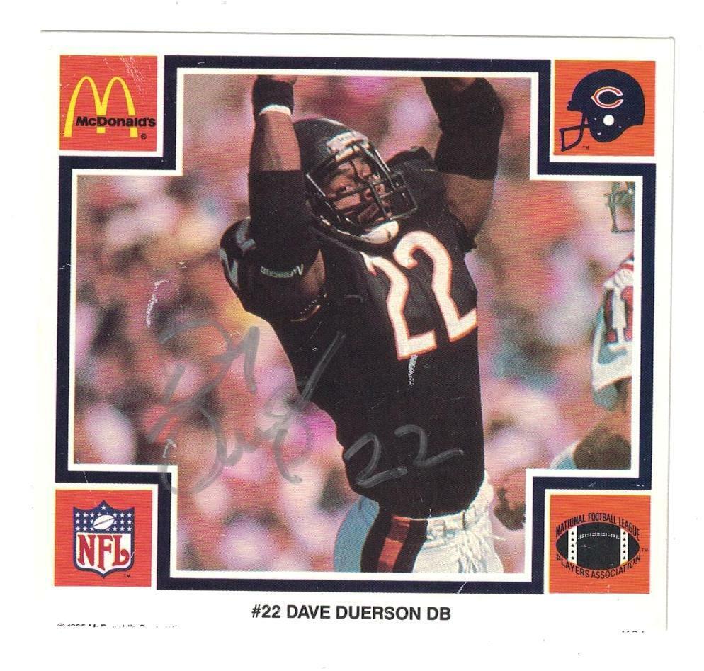 Dave Duerson Signed Autographed Photo Poster painting Chicago Bears 1985 McDonald's Rare