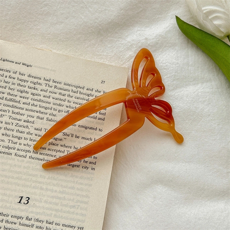 Women’s Minimalist Butterfly Acetic Acid Sheets Hair Clip