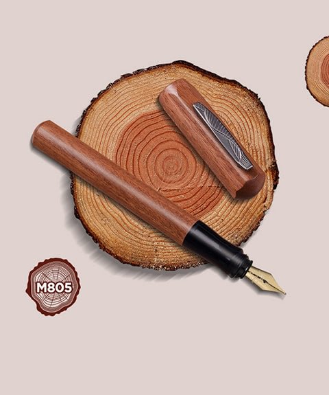Vintage Natural Wooden Fountain Pen With Gift Box Set