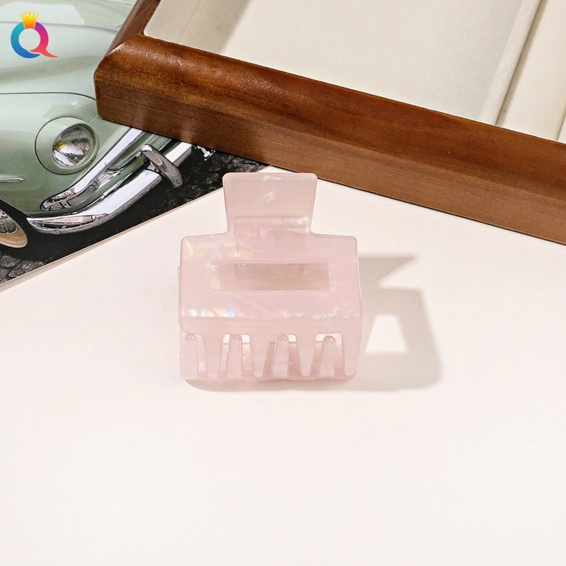 Women’s Minimalist Classic Style Solid Color PVC Hair Claws