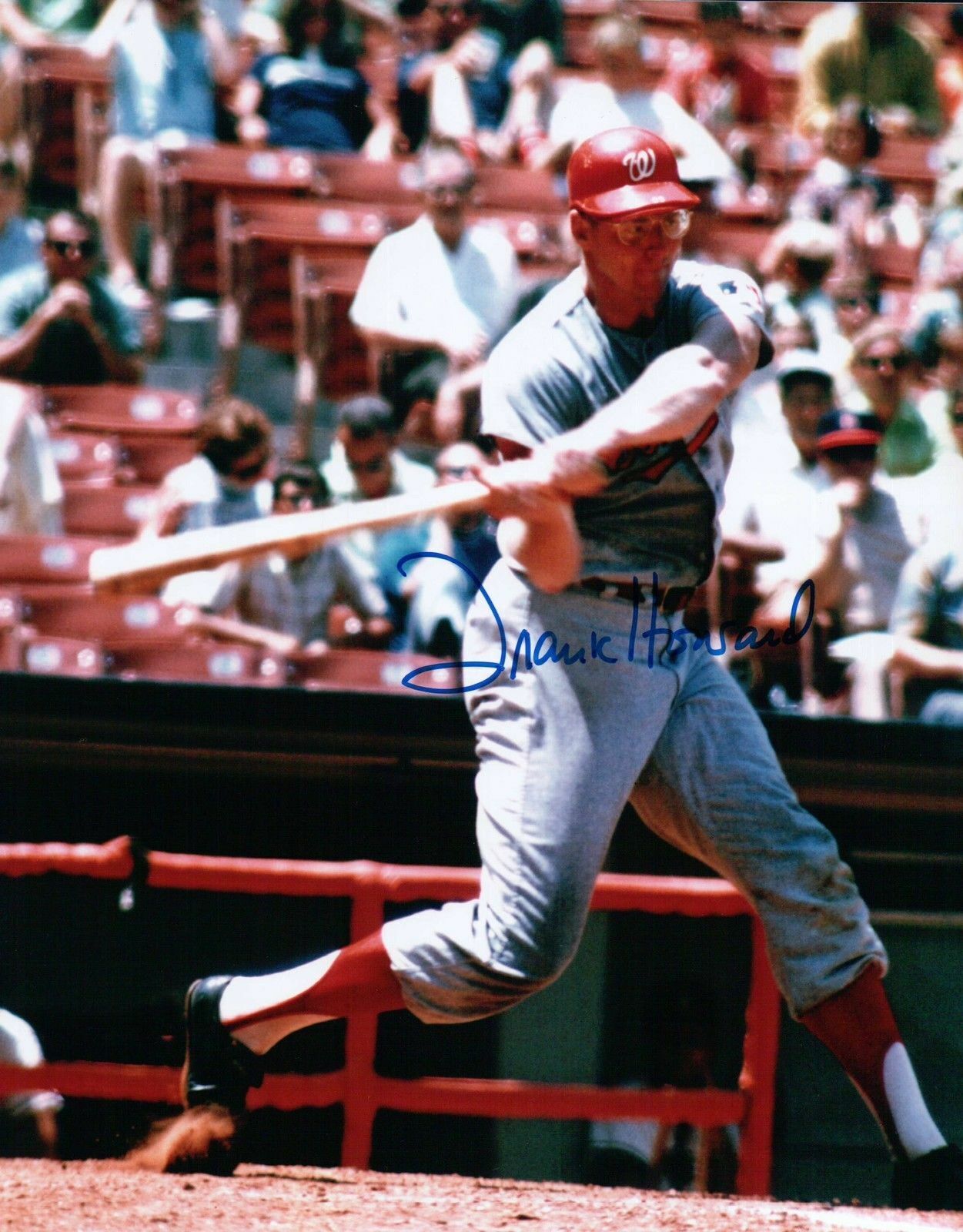 Frank Howard Signed 8X10 Photo Poster painting Autograph Washington Senators Swinging Auto COA