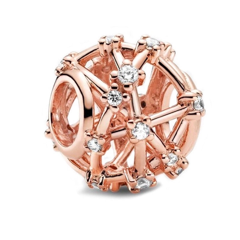 10 Pieces Cartoon Style Geometric Animal Metal Plating Inlay Rhinestones Jewelry Accessories