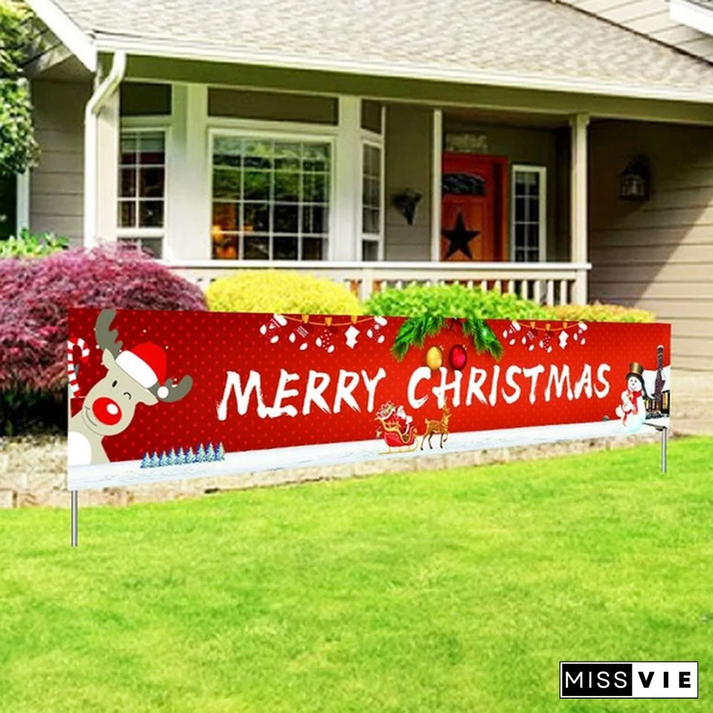 Merry Christmas Banner | Large Xmas Sign | Huge Xmas House Home Outdoor Party Decoration