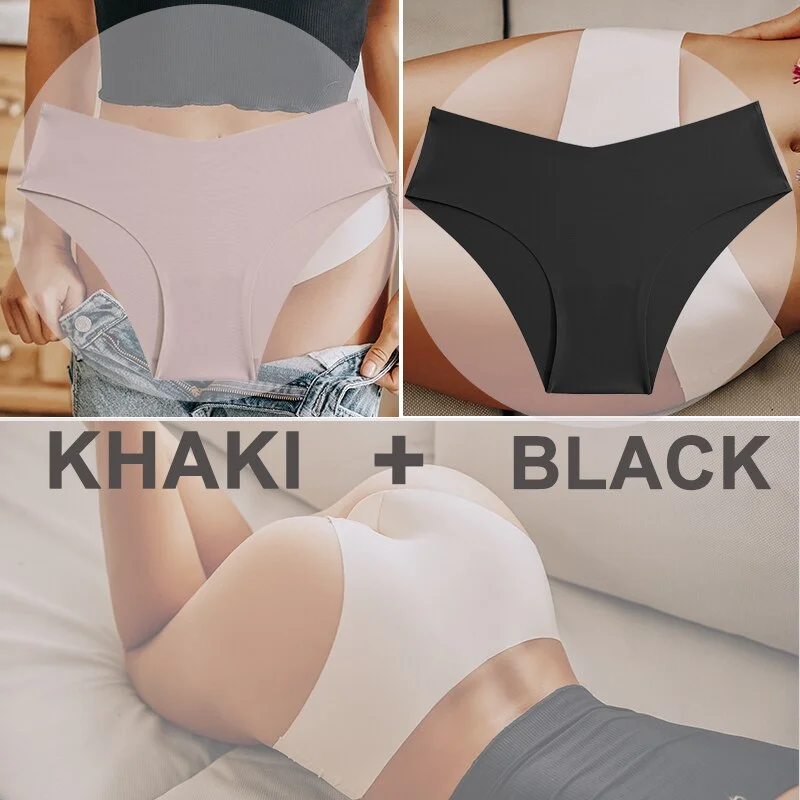 FINETOO 2PCS/Set Women Seamless Panties Lingerie M-XXL Breathable Woman Underwear Sexy Femme Underpants Girls Panty  Plus Size
