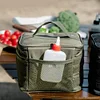 Outdoor Camping Organizers Portable Picnic Cookware Utensils Kit Bag with Handle