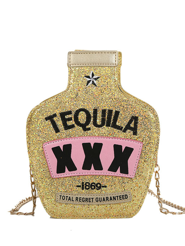 Bottle Color Block Party Chain Strap Cross Body Bag
