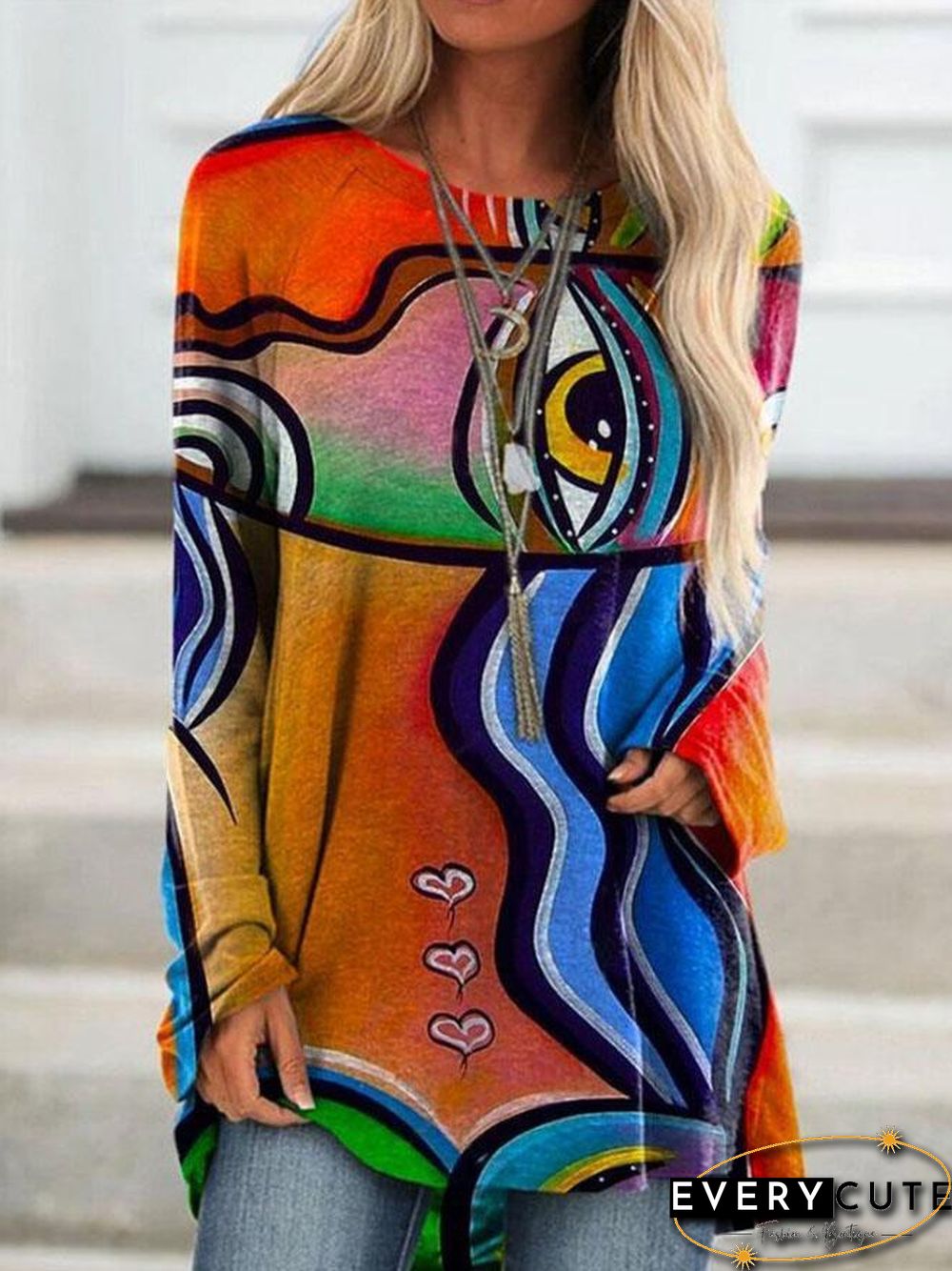 Abstract Eyes Printed Shirt