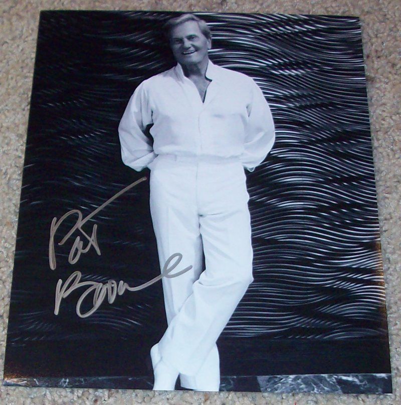 LEGEND PAT BOONE SIGNED AUTOGRAPH PROMO 8x10 Photo Poster painting B w/PROOF