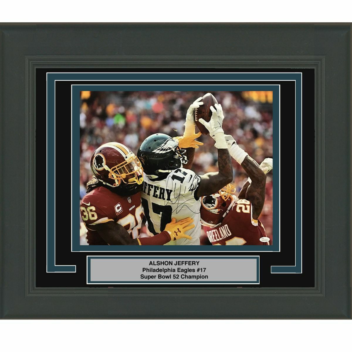 FRAMED Autographed/Signed ALSHON JEFFERY Philadelphia Eagles 16x20 Photo Poster painting JSA COA