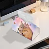 Pink Sky Twin Wolves Butterfly DIY Diamond Painting PU Tissue Holder Box