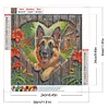 Chien de berger Love - perceuse ronde peinture diamant - 30*30cm