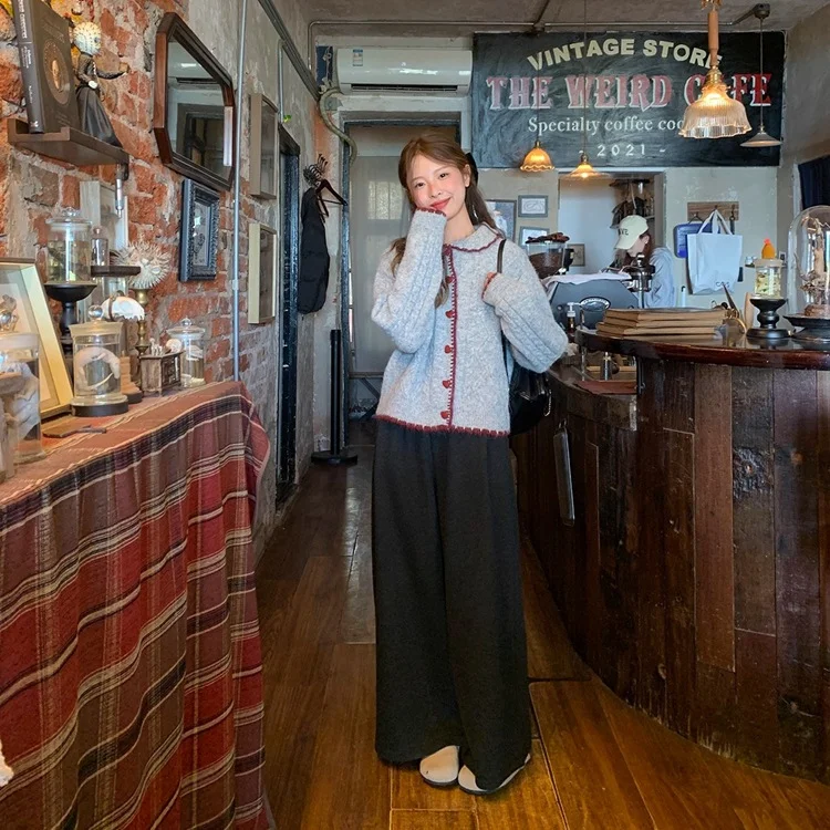 Athvotar Athvotar Buckle-Colored Sweater Cardigan 2025 Autumn And Winter New Korean Temperament Soft-Crein Knitted Coat Top