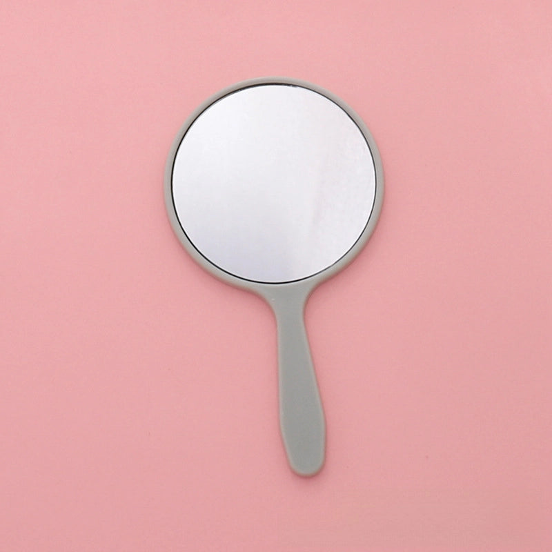 Round Mirror Mini Portable Mirror Handheld Makeup Mirror Cute Portable Handle Mirror Printable LOGO Plastic Small Mirror