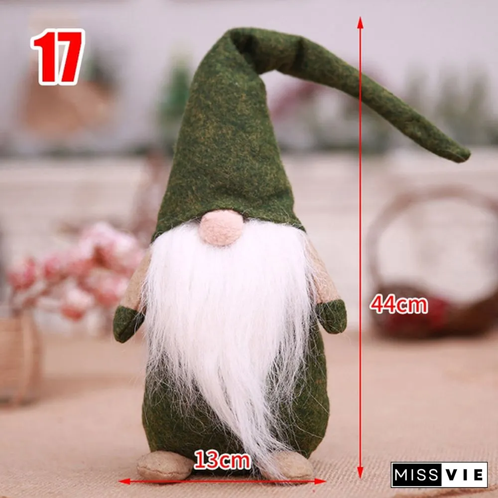 34Styles Elf Doll Ornaments Faceless Plush Doll Rudolph Gnomes Dwarf Santa Claus Swedish Tomte Dwarf
