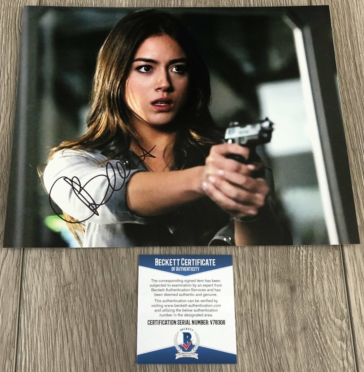 CHLOE BENNET SIGNED AGENTS OF S.H.I.E.L.D. 8x10 Photo Poster painting D w/PROOF BECKETT BAS COA