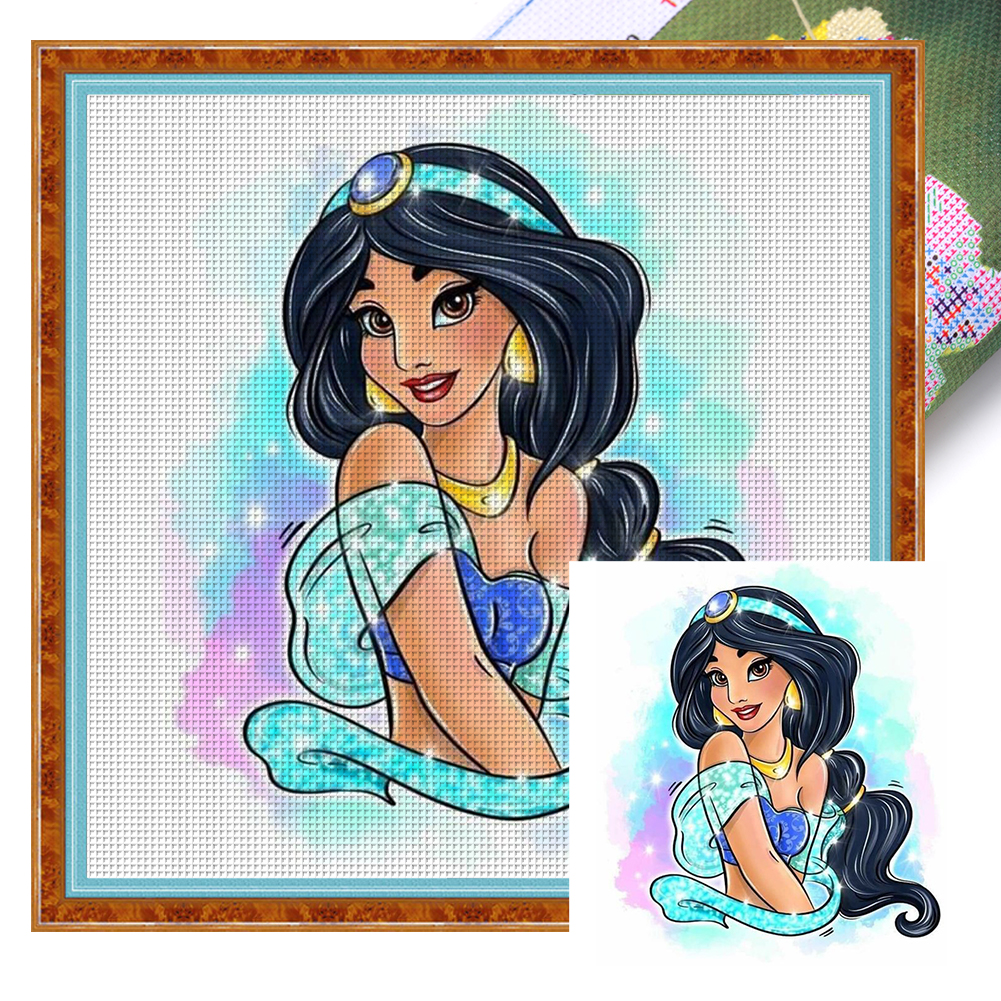 Disney Princess-Princess Jasmine Full 9CT Pre-stamped Canvas(40*40cm) Cross Stitch