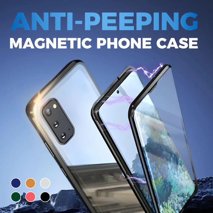 Anti-Peeping Magnetic Tempered Glass Full Protection Phone Case-For Samsung