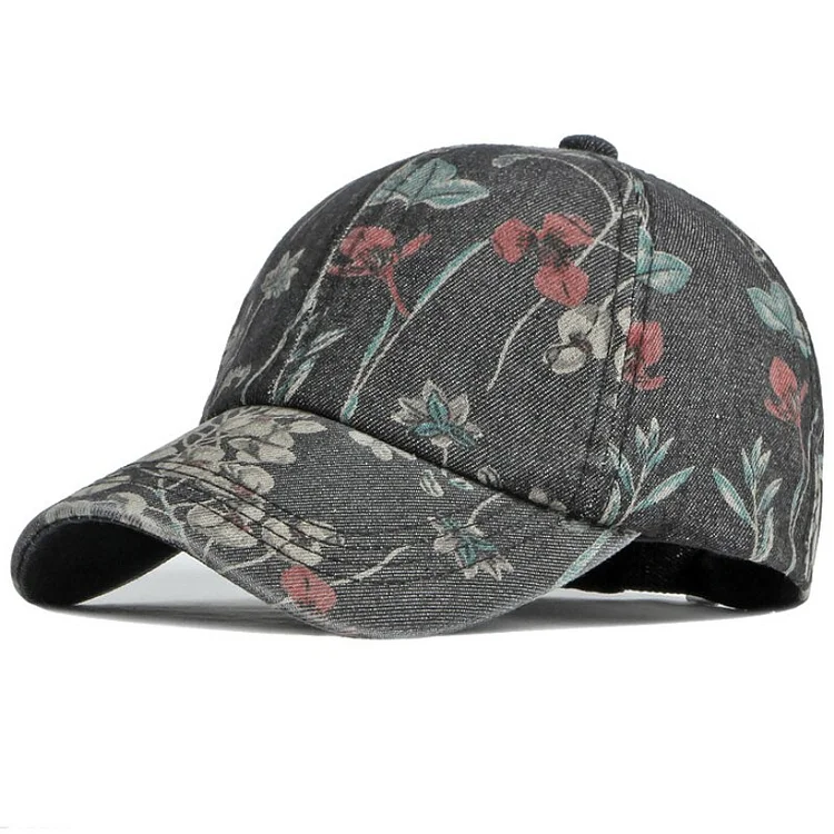 Baseball Cap 2023 Spring Summer Men Women Cap Cotton Denim Adjsutable Baseball Hat Male Female Floral Snapback Cap
