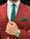 Bernardo Claret Red Double Breasted Suit